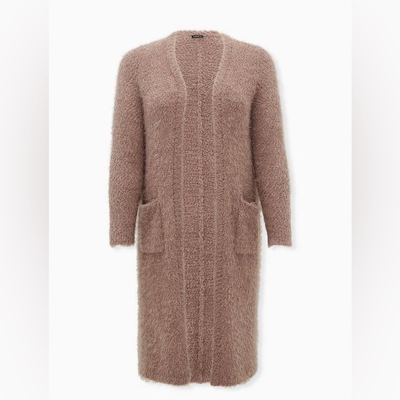 Torrid women’s long cardigan taupe-Zise 0 - Picture 4 of 16